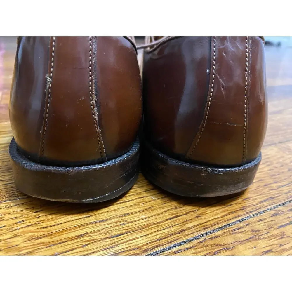 Cole Haan Leather Oxford Dress Shoes Cap Toe Classic Vintage Preppy City Brown